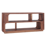 Henderson 67" Console Table in Pecan Brown Sandblasted