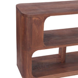 Henderson 67" Console Table in Pecan Brown Sandblasted