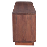 Henderson 70" Media Unit in Pecan Brown Sandblasted