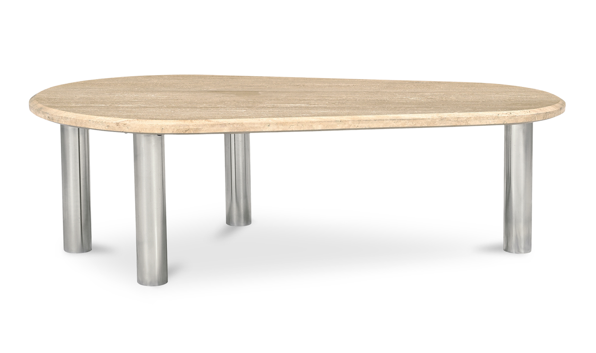 Fia Coffee Table - Beige Travertine by Moe's Home at Eve Furniture