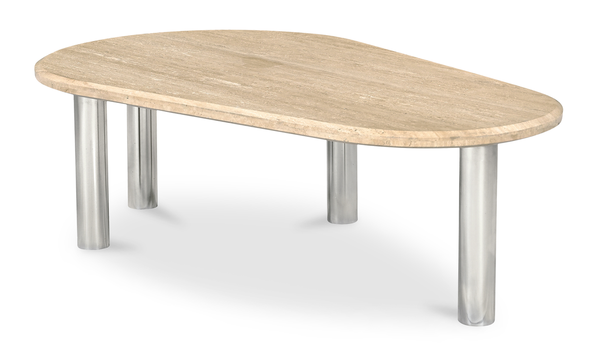 Fia Coffee Table - Beige Travertine by Moe's Home at Eve Furniture