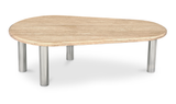 Fia Coffee Table - Beige Travertine by Moe's Home at Eve Furniture
