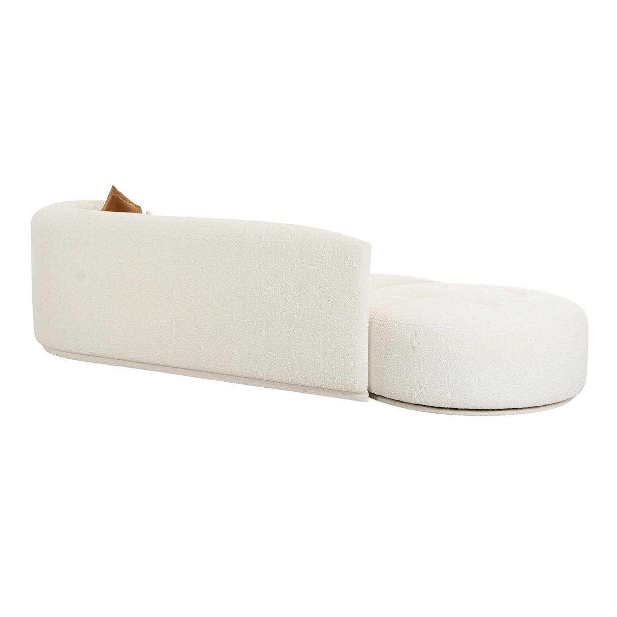 Fickle Cream Boucle 2-Piece Chaise Modular Sofa by TOV Furniture at Eve Furniture