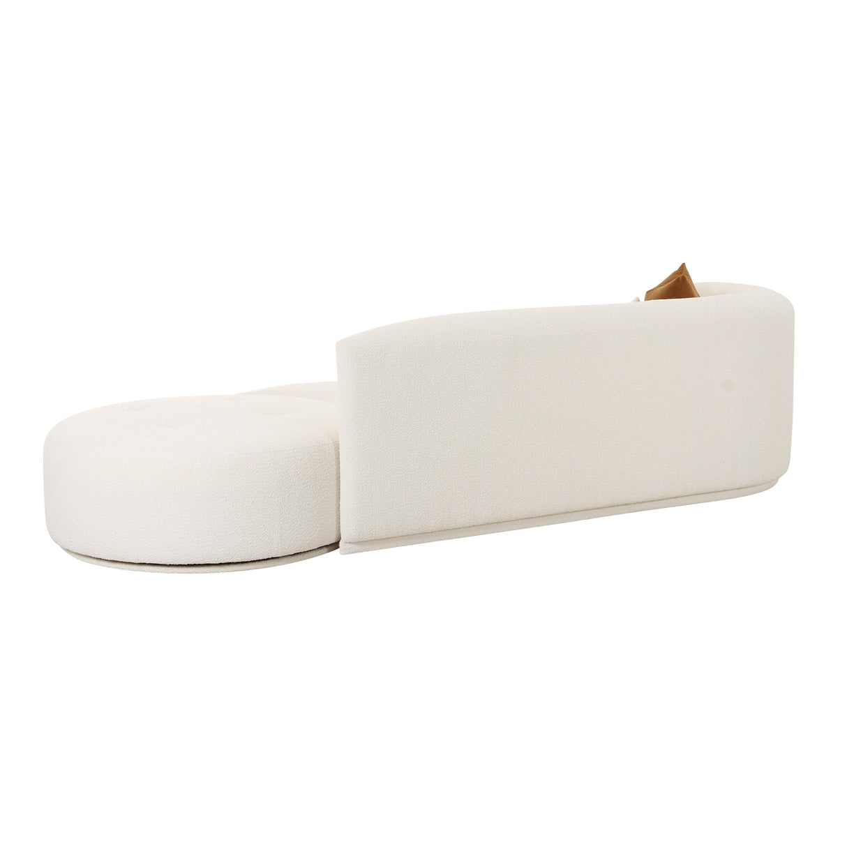 Fickle Cream Boucle 2-Piece Chaise Modular Sofa by TOV Furniture at Eve Furniture