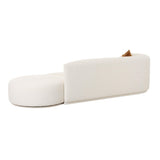 Fickle Cream Boucle 2-Piece Chaise Modular Sofa by TOV Furniture at Eve Furniture