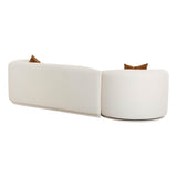 Fickle Cream Boucle 2-Piece Modular Sofa by TOV Furniture at Eve Furniture