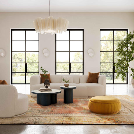 Fickle Cream Boucle 2-Piece Modular Sofa by TOV Furniture at Eve Furniture