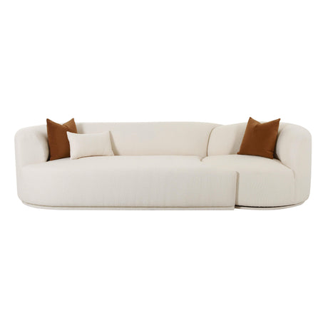 Fickle Cream Boucle 2-Piece Modular Sofa by TOV Furniture at Eve Furniture