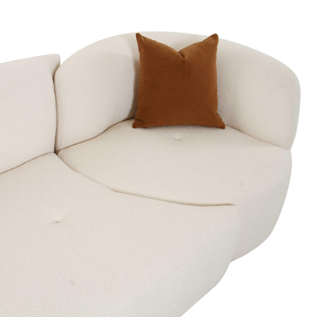 Fickle Cream Boucle 2-Piece Modular Sofa by TOV Furniture at Eve Furniture