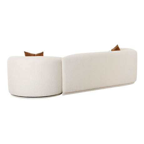 Fickle Cream Boucle 2-Piece Modular Sofa by TOV Furniture at Eve Furniture