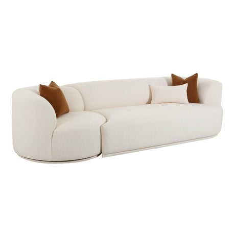 Fickle Cream Boucle 2-Piece Modular Sofa by TOV Furniture at Eve Furniture