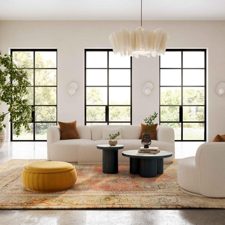 Fickle Cream Boucle 2-Piece Modular Sofa by TOV Furniture at Eve Furniture