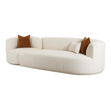 Fickle Cream Boucle 2-Piece Modular Sofa by TOV Furniture at Eve Furniture