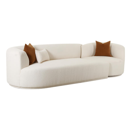 Fickle Cream Boucle 2-Piece Modular Sofa by TOV Furniture at Eve Furniture