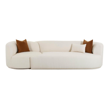 Fickle Cream Boucle 2-Piece Modular Sofa by TOV Furniture at Eve Furniture