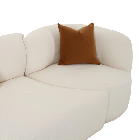 Fickle Cream Boucle 3-Piece Chaise Modular Sofa by TOV Furniture at Eve Furniture
