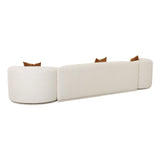 Fickle Cream Boucle 3-Piece Modular Sofa by TOV Furniture at Eve Furniture