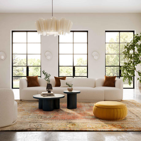 Fickle Cream Boucle 3-Piece Modular Sofa by TOV Furniture at Eve Furniture