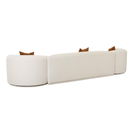 Fickle Cream Boucle 3-Piece Modular Sofa by TOV Furniture at Eve Furniture