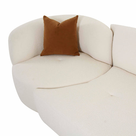 Fickle Cream Boucle 3-Piece Modular Sofa by TOV Furniture at Eve Furniture