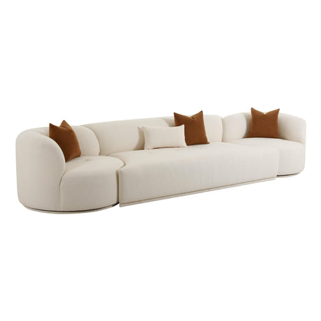 Fickle Cream Boucle 3-Piece Modular Sofa by TOV Furniture at Eve Furniture