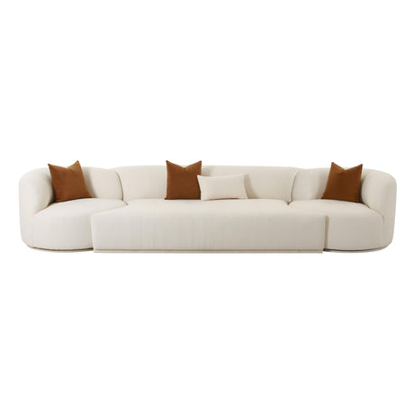 Fickle Cream Boucle 3-Piece Modular Sofa by TOV Furniture at Eve Furniture