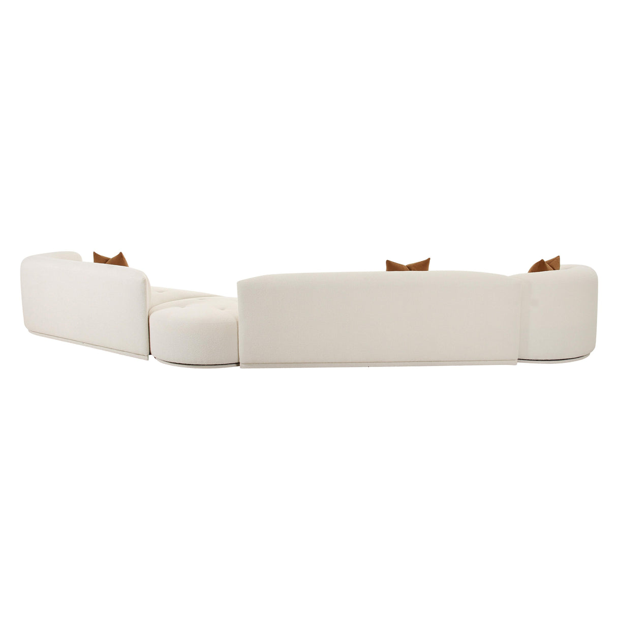 Fickle Cream Boucle 4-Piece Modular Sectional by TOV Furniture at Eve Furniture