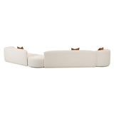 Fickle Cream Boucle 4-Piece Modular Sectional by TOV Furniture at Eve Furniture