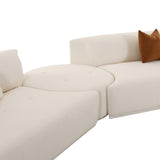 Fickle Cream Boucle 4-Piece Modular Sectional by TOV Furniture at Eve Furniture