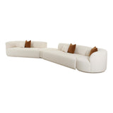 Fickle Cream Boucle 4-Piece Modular Sectional by TOV Furniture at Eve Furniture