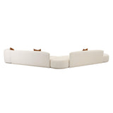 Fickle Cream Boucle 5-Piece Modular Chaise Sectional by TOV Furniture at Eve Furniture