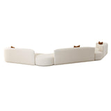 Fickle Cream Boucle 5-Piece Modular Sectional by TOV Furniture at Eve Furniture