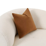 Fickle Cream Boucle Swivel Chair by TOV Furniture at Eve Furniture