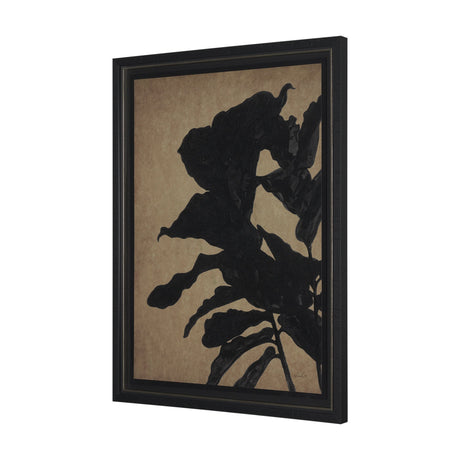 Ficus Silhouette I by Mercana Studio a Hand Embellished Framed Art Print Matted under Glass by Mercana at Eve Furniture
