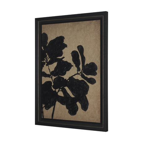 Ficus Silhouette II by Mercana Studio a Hand Embellished Framed Art Print Matted under Glass by Mercana at Eve Furniture