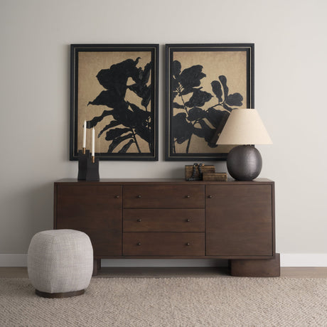 Ficus Silhouette II by Mercana Studio a Hand Embellished Framed Art Print Matted under Glass by Mercana at Eve Furniture