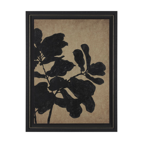 Ficus Silhouette II by Mercana Studio a Hand Embellished Framed Art Print Matted under Glass by Mercana at Eve Furniture