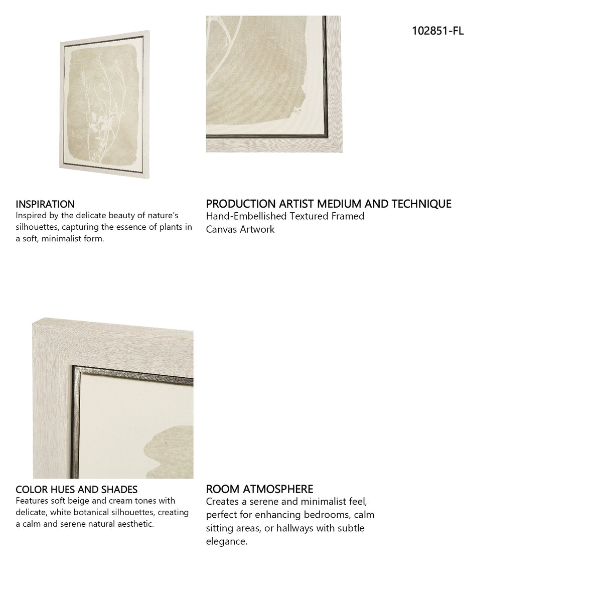 Field Study I: Growth by Mercana Studio Hand-Embellished Textured Framed Canvas Artwork by Mercana at Eve Furniture