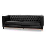 Fielder Black Leather Sofa by MOES at Eve Furniture