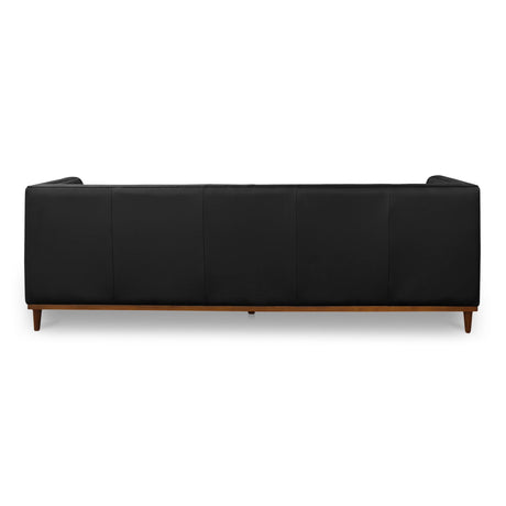Fielder Black Leather Sofa by MOES at Eve Furniture