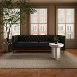 Fielder Black Leather Sofa by MOES at Eve Furniture