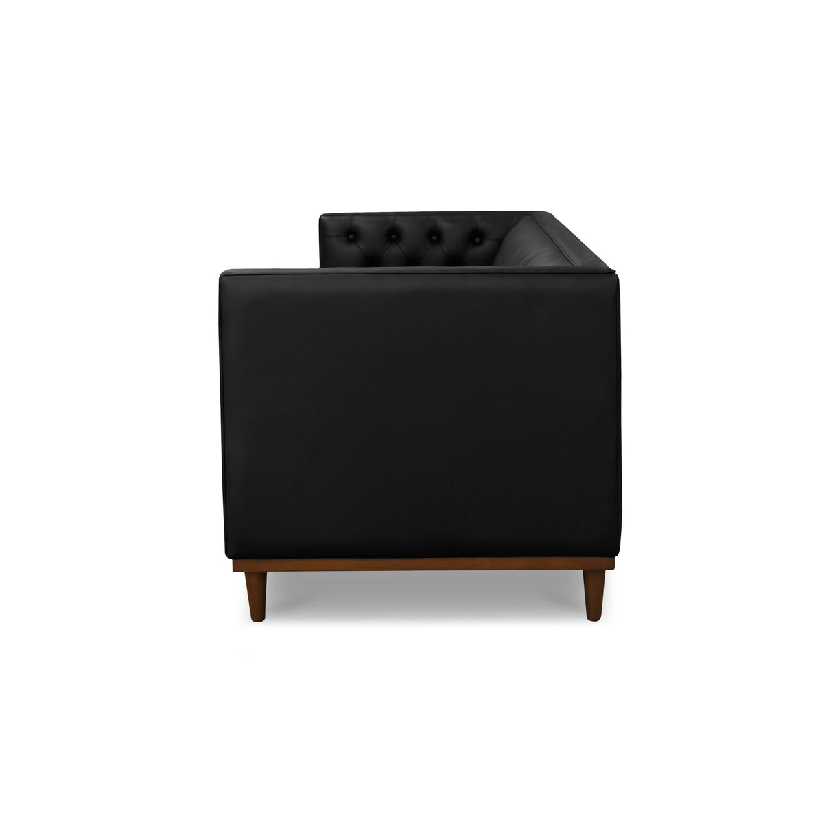 Fielder Black Leather Sofa by Moe's Home at Eve Furniture