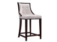 Fifth Ave Counter Stool in Pearl White and Walnut by Manhattan Comfort at Eve Furniture
