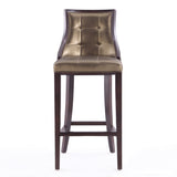 Fifth Avenue Bar Stool in Bronze and Walnut by Manhattan Comfort at Eve Furniture