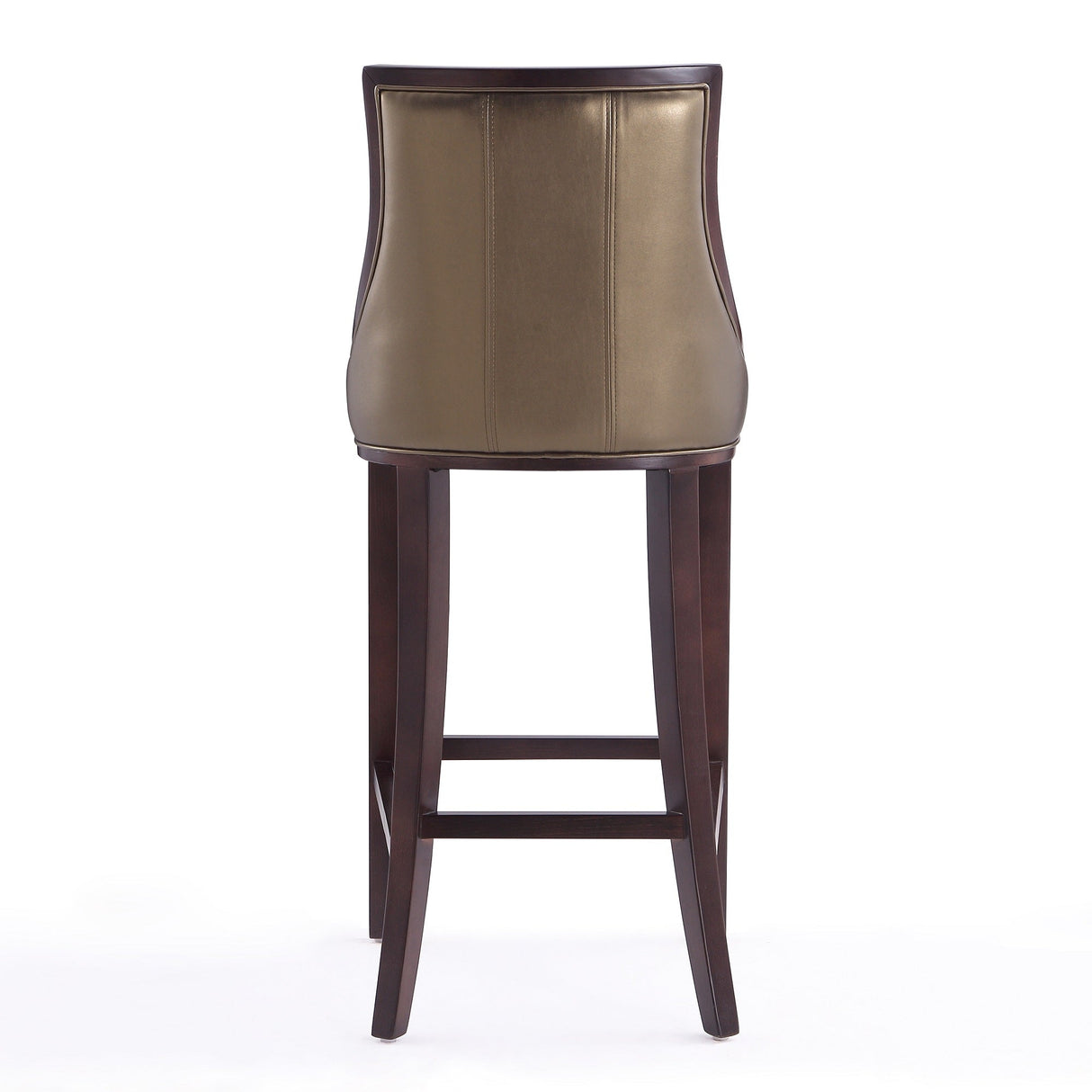 Fifth Avenue Bar Stool in Bronze and Walnut by Manhattan Comfort at Eve Furniture