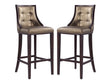 Fifth Avenue Bar Stool in Bronze and Walnut (set of 2) by Manhattan Comfort at Eve Furniture