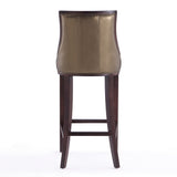 Fifth Avenue Bar Stool in Bronze and Walnut (set of 3) by Manhattan Comfort at Eve Furniture