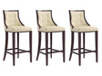 Fifth Avenue Bar Stool in Cream and Walnut (set of 3) by Manhattan Comfort at Eve Furniture