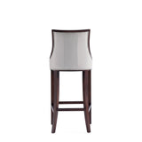 Fifth Avenue Faux Leather Barstool in Light Grey by Manhattan Comfort at Eve Furniture