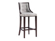 Fifth Avenue Faux Leather Barstool in Light Grey by Manhattan Comfort at Eve Furniture